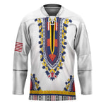 Personalized Liberia Dashiki Hockey Jersey White Color