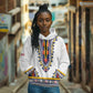 Personalized Liberia White Dashiki Hoodie - African Pride