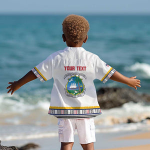 Personalized Liberia White Dashiki Kid Hawaiian Shirt - African Pride