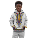 Personalized Liberia White Dashiki Kid Hoodie - African Pride