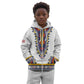 Personalized Liberia White Dashiki Kid Hoodie - African Pride