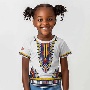 Personalized Liberia White Dashiki Kid T shirt - African Pride