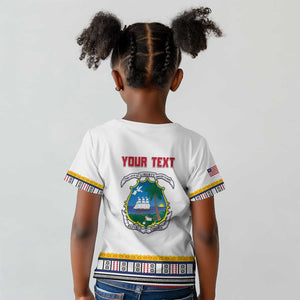 Personalized Liberia White Dashiki Kid T shirt - African Pride