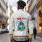 Personalized Liberia White Dashiki Long Sleeve Button Shirt - African Pride