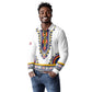 Personalized Liberia White Dashiki Long Sleeve Polo Shirt - African Pride