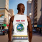 Personalized Liberia White Dashiki Men Tank Top - African Pride