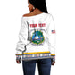 Personalized Liberia White Dashiki Off Shoulder Sweater - African Pride