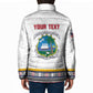 Personalized Liberia Dashiki Padded Jacket White Color