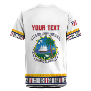 Personalized Liberia White Dashiki Rugby Jersey - African Pride
