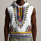 Personalized Liberia White Dashiki Sleeveless Hoodie - African Pride