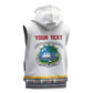 Personalized Liberia White Dashiki Sleeveless Zip Hoodie - African Pride
