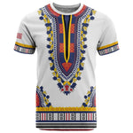 Personalized Liberia White Dashiki T shirt - African Pride