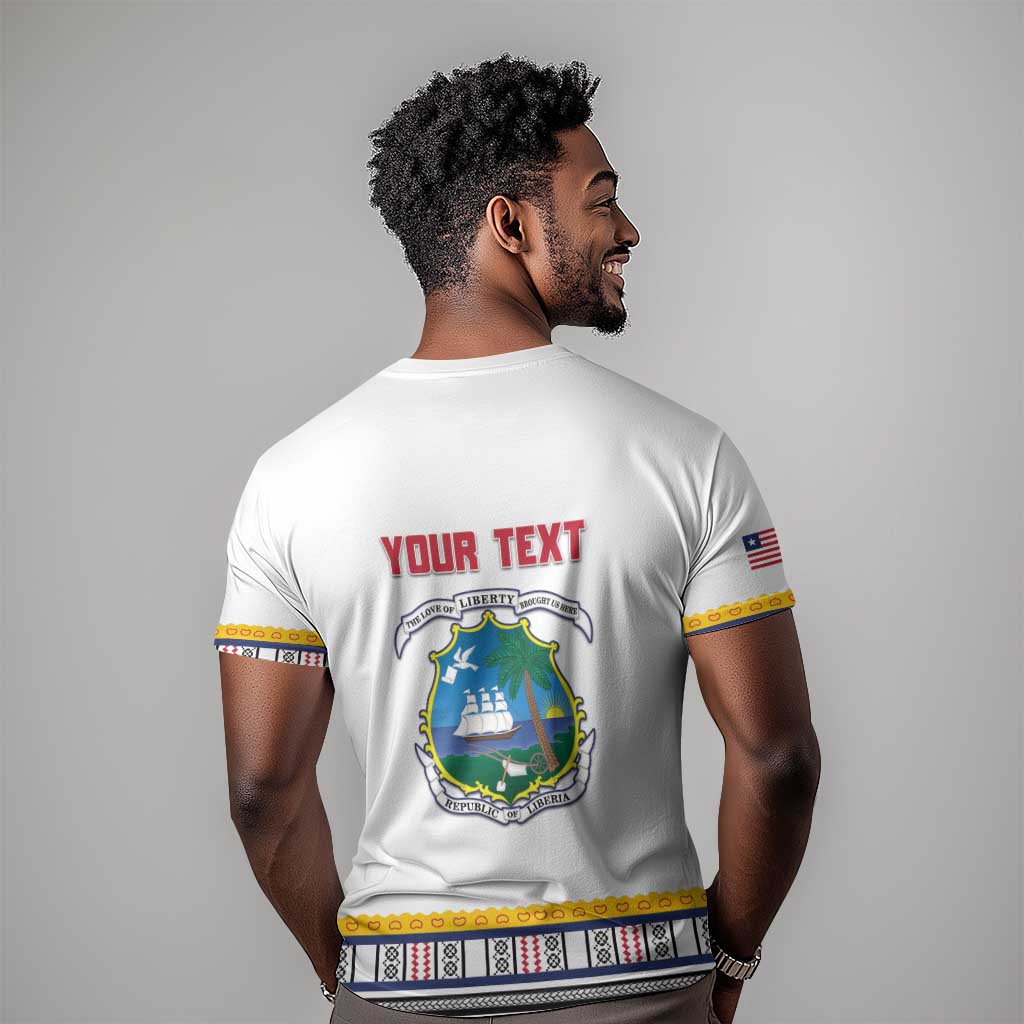 Personalized Liberia White Dashiki T shirt - African Pride