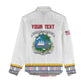 Personalized Liberia White Dashiki Women Casual Shirt - African Pride