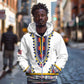 Personalized Liberia White Dashiki Zip Hoodie - African Pride