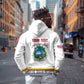 Personalized Liberia White Dashiki Zip Hoodie - African Pride