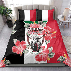Personalized Afro Sudan Bedding Set Happy Independence Day