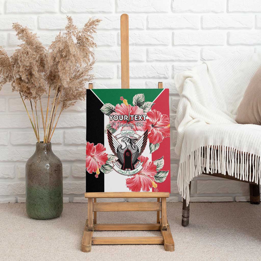 Personalized Afro Sudan Canvas Wall Art Happy Independence Day