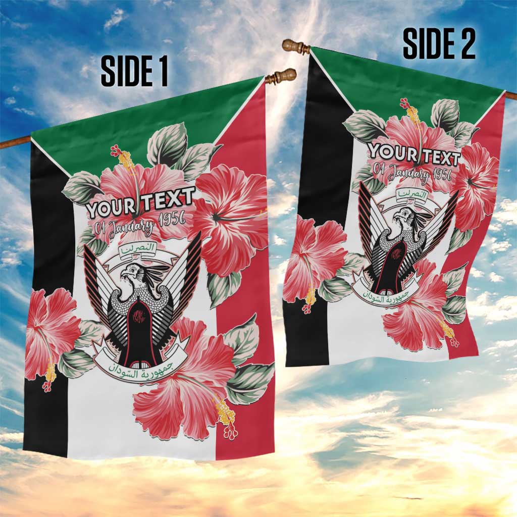 Personalized Afro Sudan Garden Flag Happy Independence Day