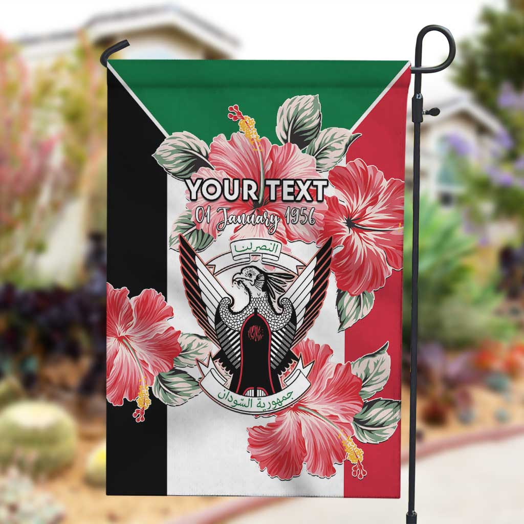 Personalized Afro Sudan Garden Flag Happy Independence Day