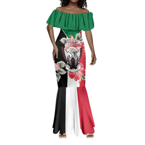 Personalized Afro Sudan Mermaid Dress Happy Independence Day