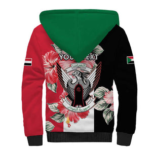 Personalized Afro Sudan Sherpa Hoodie Happy Independence Day