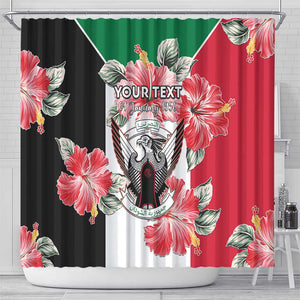 Personalized Afro Sudan Shower Curtain Happy Independence Day