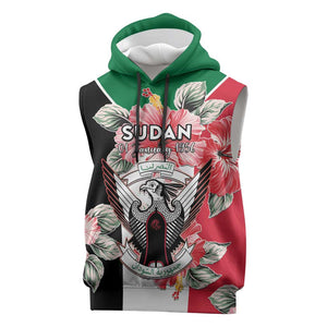 Personalized Afro Sudan Sleeveless Hoodie Happy Independence Day - African Pride