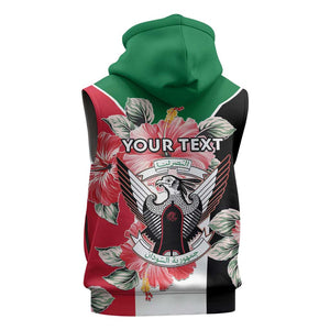 Personalized Afro Sudan Sleeveless Hoodie Happy Independence Day - African Pride
