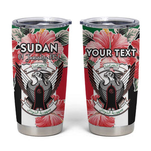 Personalized Afro Sudan Tumbler Cup Happy Independence Day
