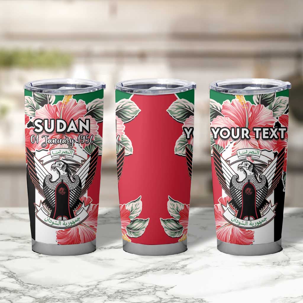 Personalized Afro Sudan Tumbler Cup Happy Independence Day