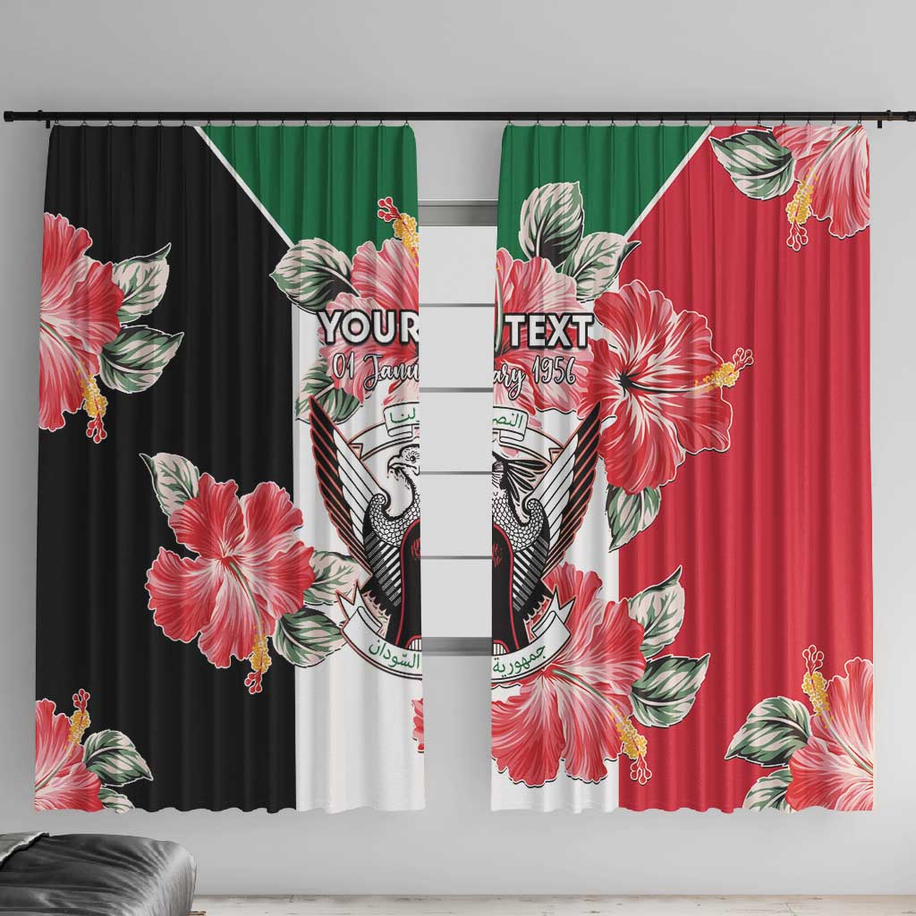 Personalized Afro Sudan Window Curtain Happy Independence Day