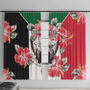 Personalized Afro Sudan Window Curtain Happy Independence Day