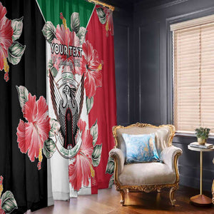 Personalized Afro Sudan Window Curtain Happy Independence Day