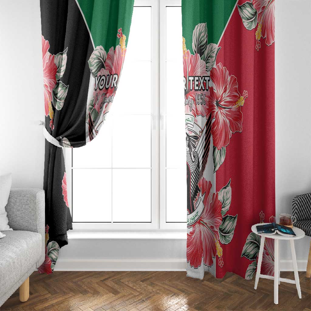 Personalized Afro Sudan Window Curtain Happy Independence Day