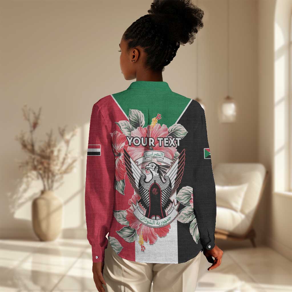 Personalized Afro Sudan Women Casual Shirt Happy Independence Day LT15