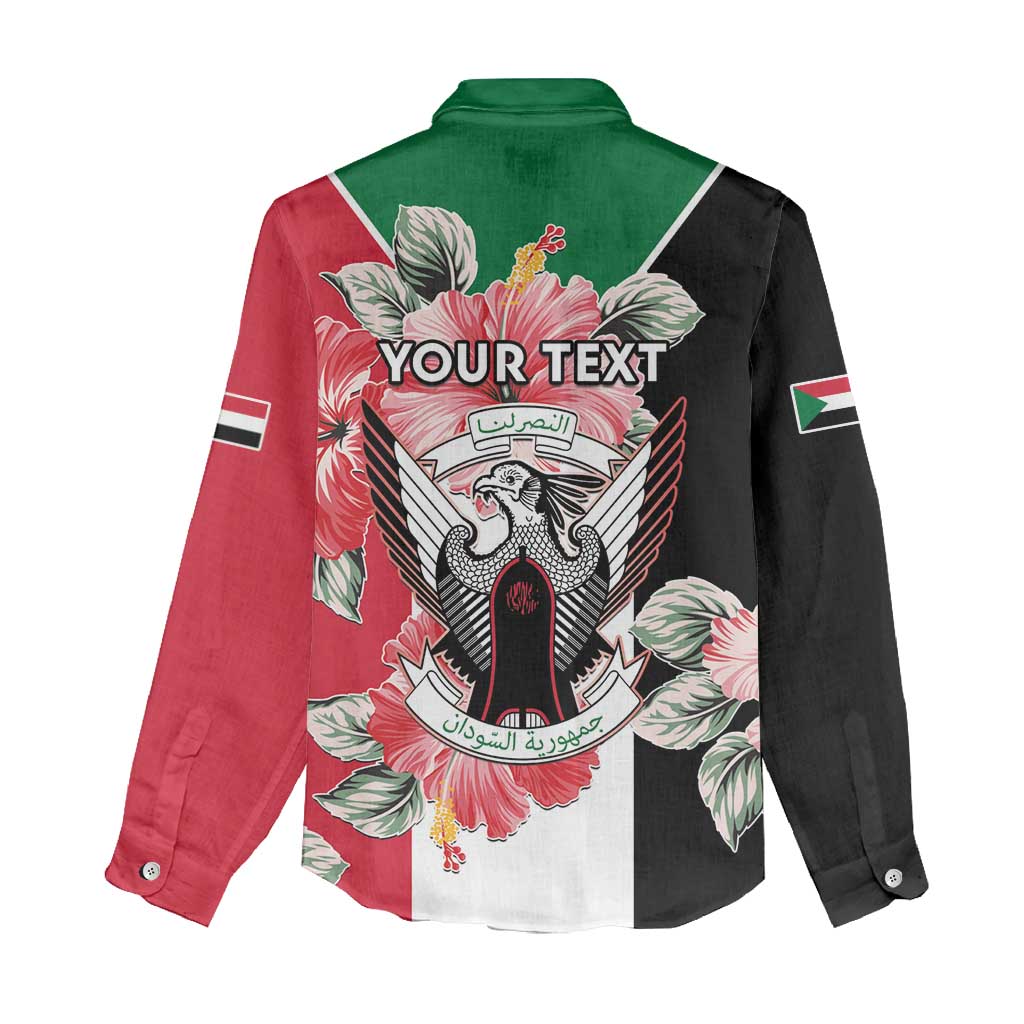 Personalized Afro Sudan Women Casual Shirt Happy Independence Day LT15