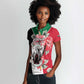 Personalized Afro Sudan Women Polo Shirt Happy Independence Day
