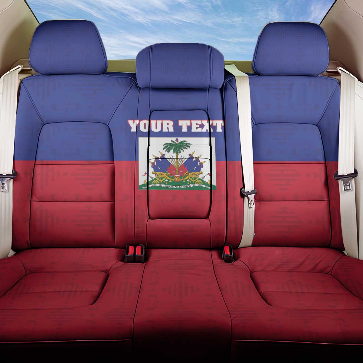 Afro Pride of Haiti Football Back Car Seat Cover Return to the World Stage - African Pride