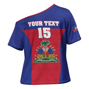 Custom Haiti Football Cross Shoulder Shirt Les Grenadiers 2026 Back to the World Cup