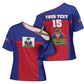 Custom Haiti Football Cross Shoulder Shirt Les Grenadiers 2026 Back to the World Cup
