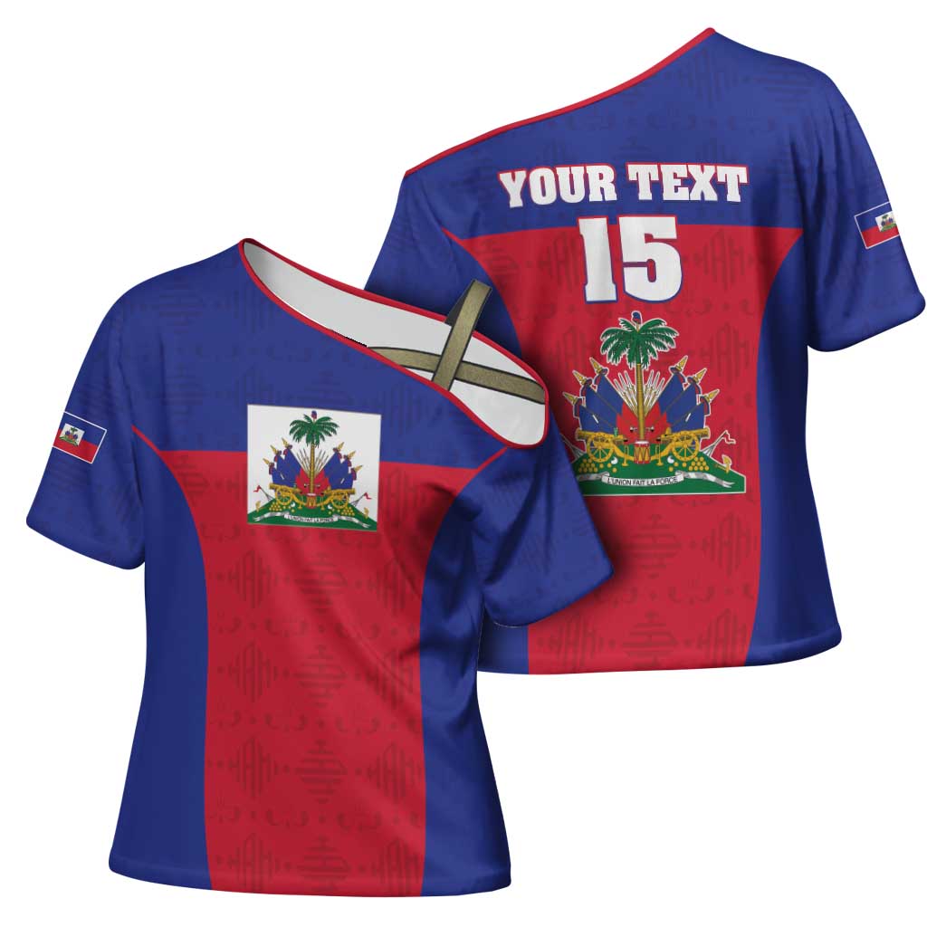 Custom Haiti Football Cross Shoulder Shirt Les Grenadiers 2026 Back to the World Cup