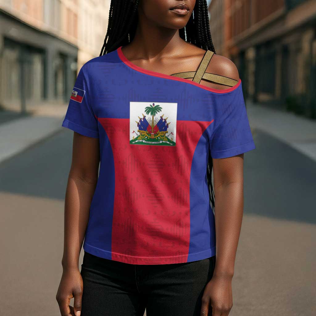 Custom Haiti Football Cross Shoulder Shirt Les Grenadiers 2026 Back to the World Cup