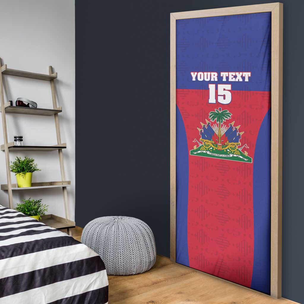 Custom Haiti Football Door Cover Les Grenadiers 2026 Back to the World Cup