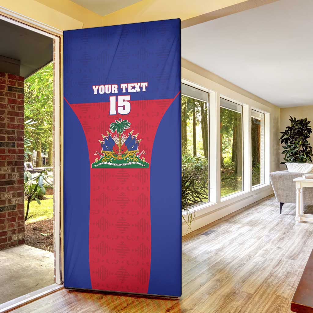Custom Haiti Football Door Cover Les Grenadiers 2026 Back to the World Cup