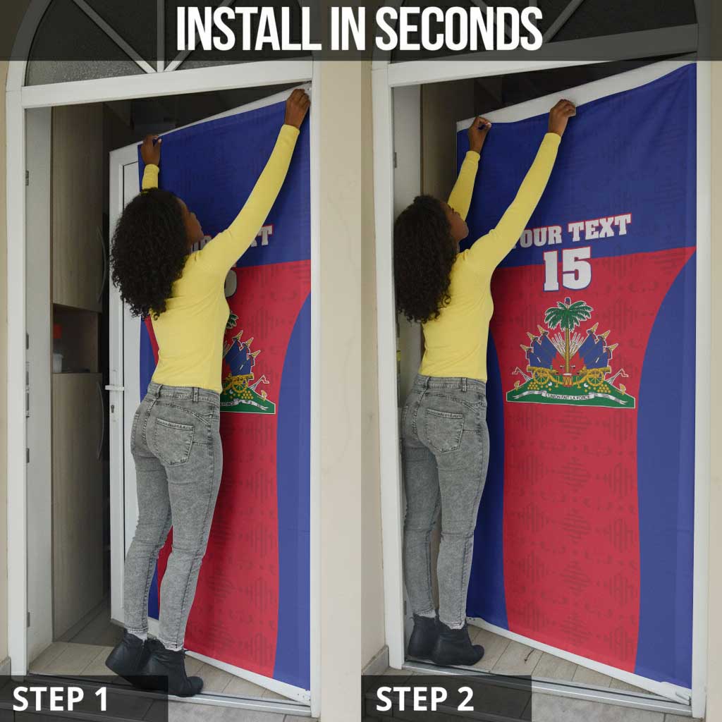 Custom Haiti Football Door Cover Les Grenadiers 2026 Back to the World Cup