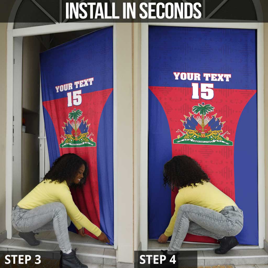Custom Haiti Football Door Cover Les Grenadiers 2026 Back to the World Cup