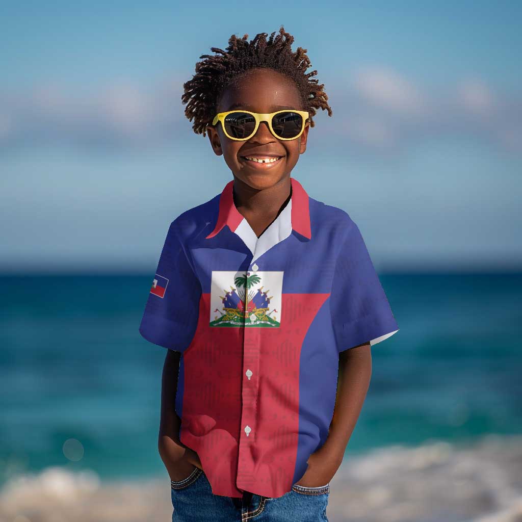 Afro Pride of Haiti Football Kid Hawaiian Shirt Return to the World Stage LT15