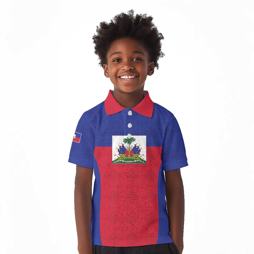 Afro Pride of Haiti Football Kid Polo Shirt Return to the World Stage LT15