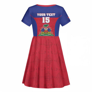 Afro Pride of Haiti Football Kid Short Sleeve Dress Return to the World Stage - African Pride